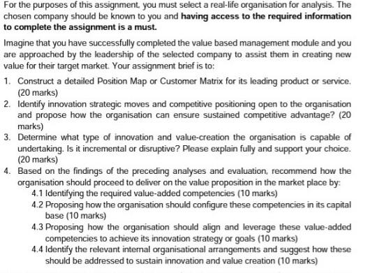 For the purposes of this assignment, you must