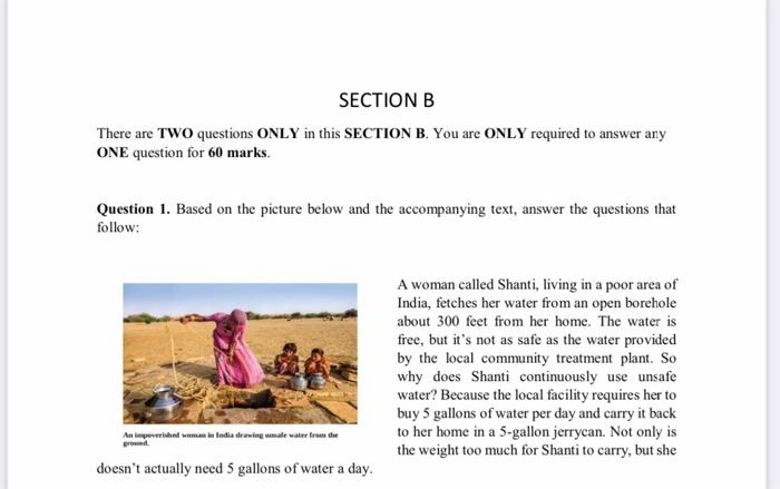 SECTION B There are TWO questions ONLY in this