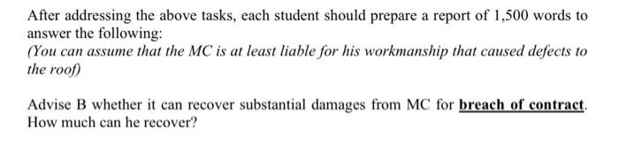 Advise B whether it can recover substantial