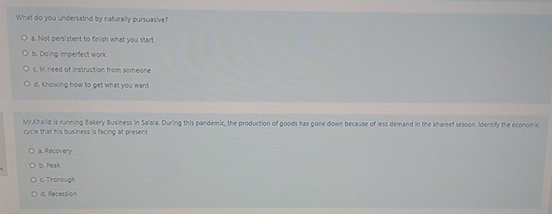 What do you undersatnd by naturally pursuasive? O