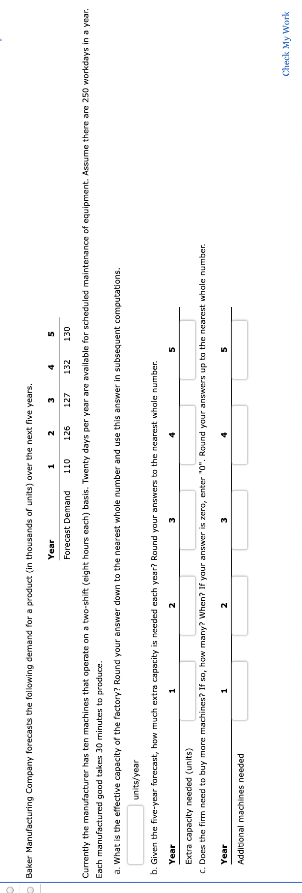 Baker Manufacturing Company forecasts the