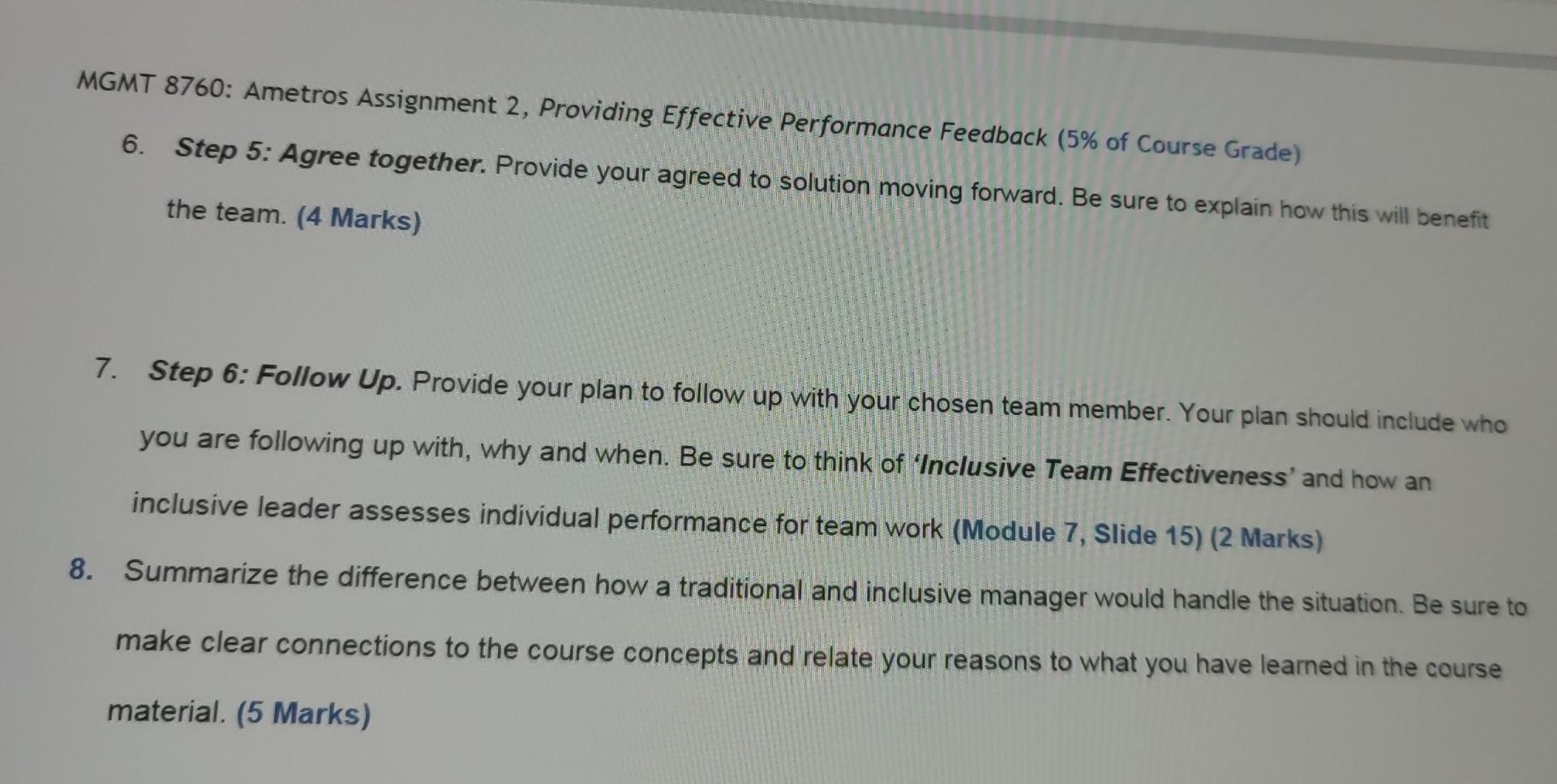 Effective Performance Feedback Who are you having