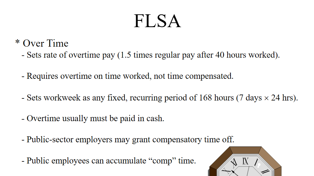 1. FLSA Regulations Sue, a second-shift cashier