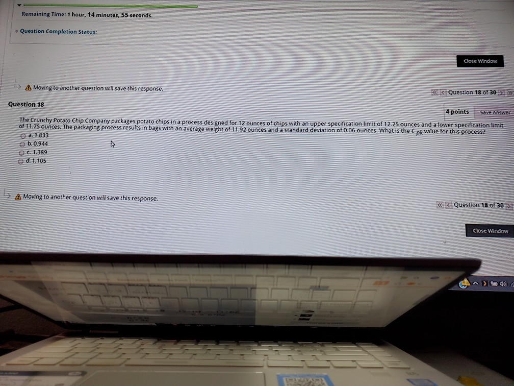 Remaining Time: 1 hour, 14 minutes, 55 seconds.