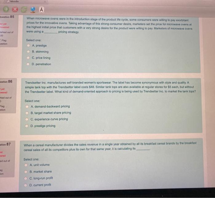 Iuestion 88 Which of the following statements