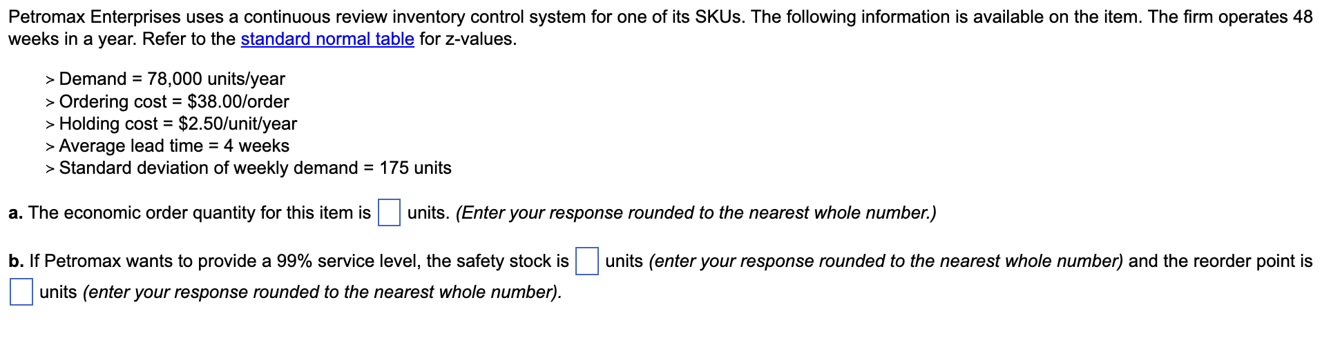 Petromax Enterprises uses a continuous review