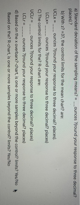 Refer to the table Factors for Computing Control