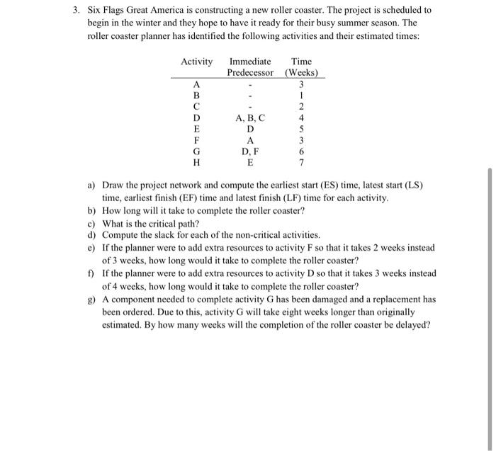 3. Six Flags Great America is constructing a new