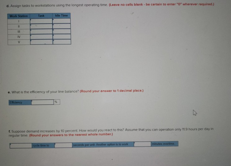 Problem 8-9 An assembly line is to be designed to