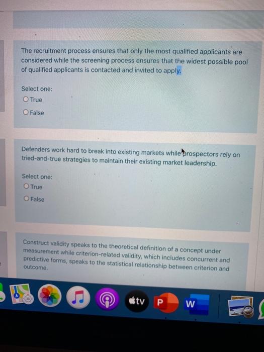 recruitment please answer The recruitment process
