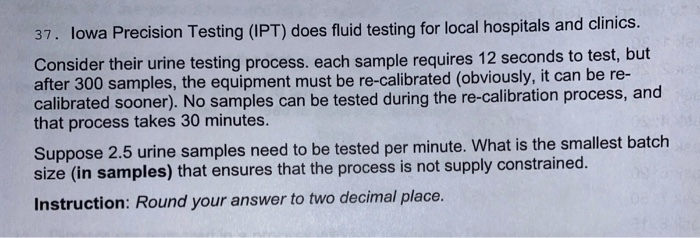 37. lowa Precision Testing (IPT) does fluid