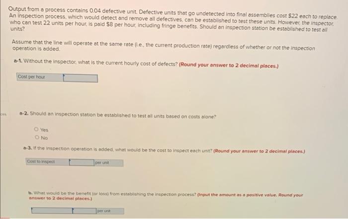 Output from a process contains 0.04 defective