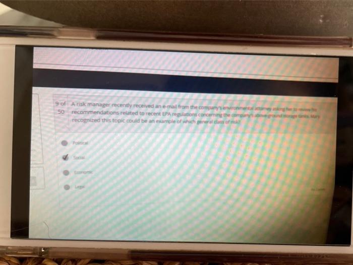 insurance risk management 9. of Arisk manager