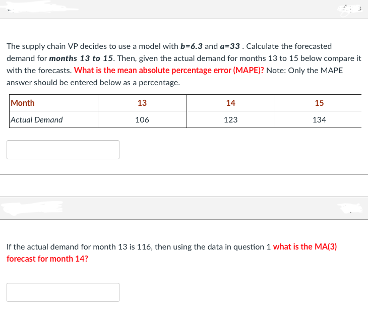 The supply chain VP decides to use a model with