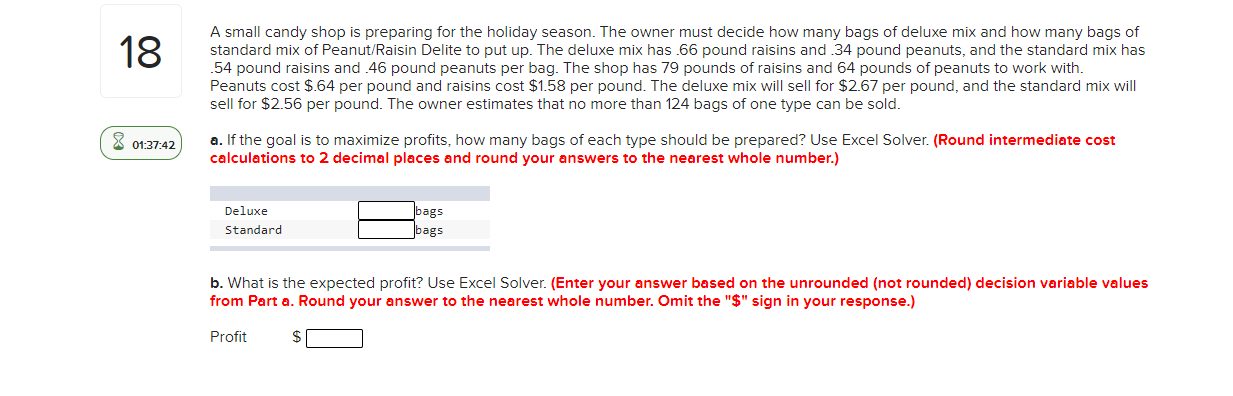 18 A small candy shop is preparing for the