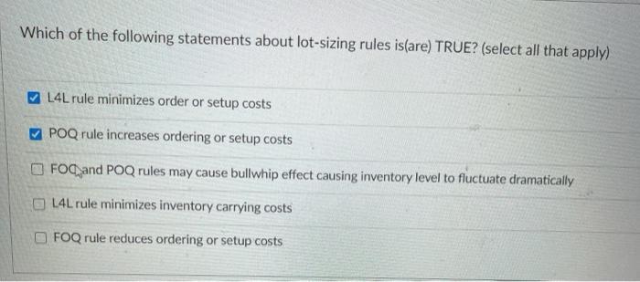 Which of the following statements about