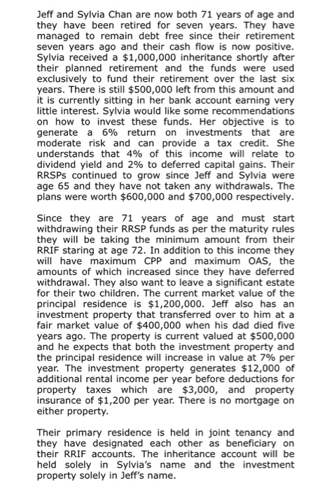 Jeff and Sylvia Chan are now both 71 years of age