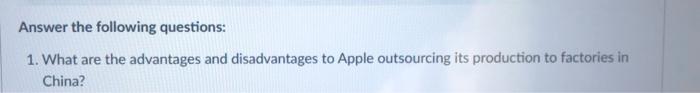 Question#1 29 CASE OUTSOURCING AND VERTICAL