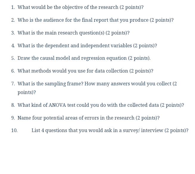 . Required Question: Please read the case example