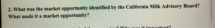 2. What was the market opportunity identified by
