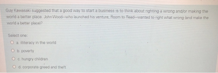 Guy Kawasaki suggested that a good way to start a