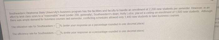 Southeastern Olahoma State University's business