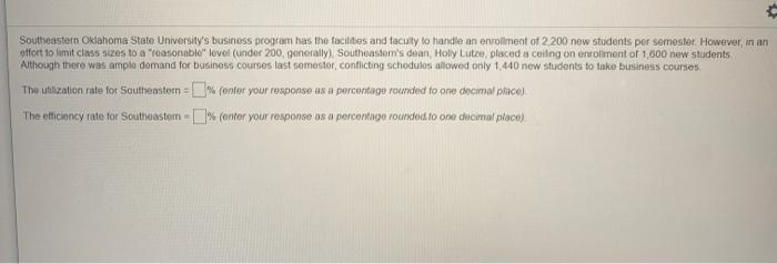 Southeastern Olahoma State University's business