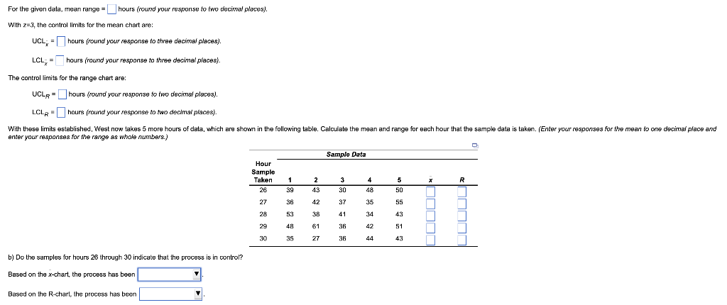 Refer to Table $6.1 - Factors for Computing