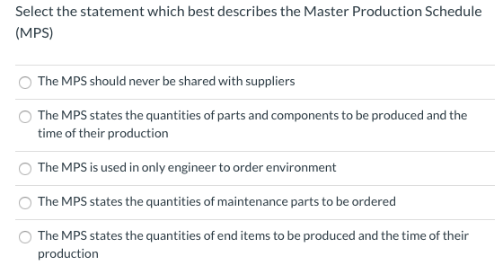 Select the statement which best describes the