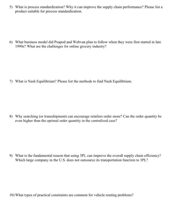 supply chain i need them all please explain