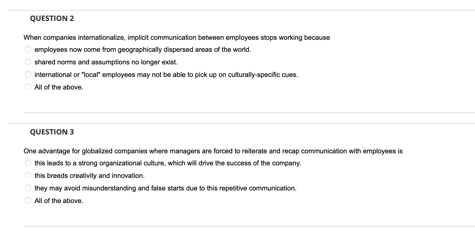When companies internationalize, implicit