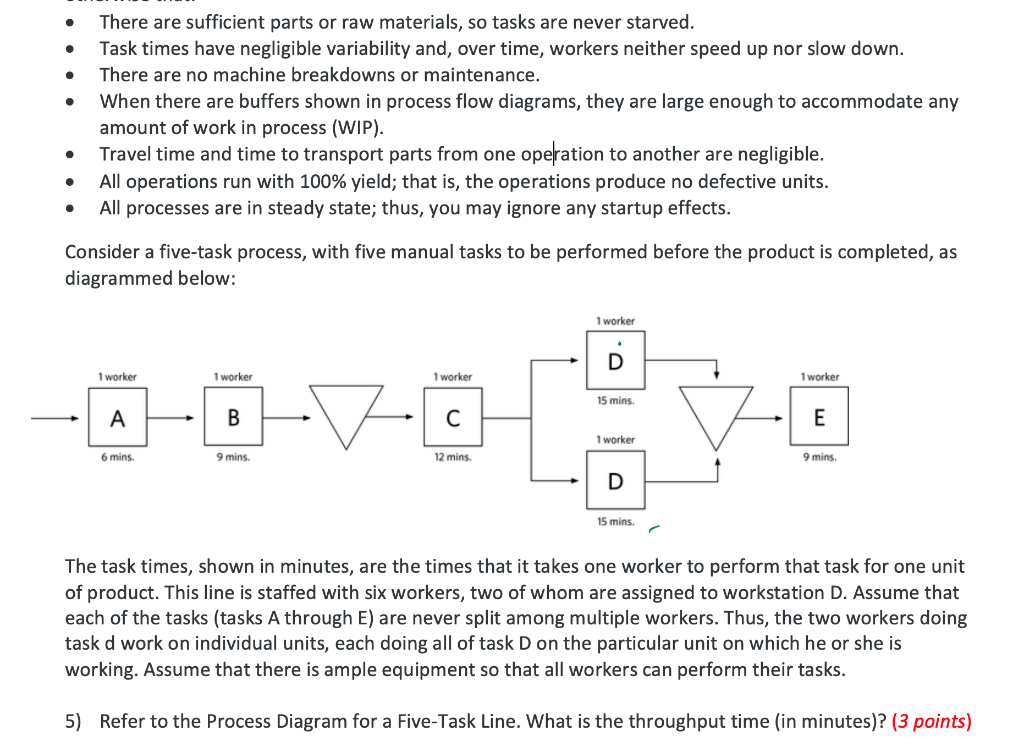 Refer to the Process Diagram for a Five-Task