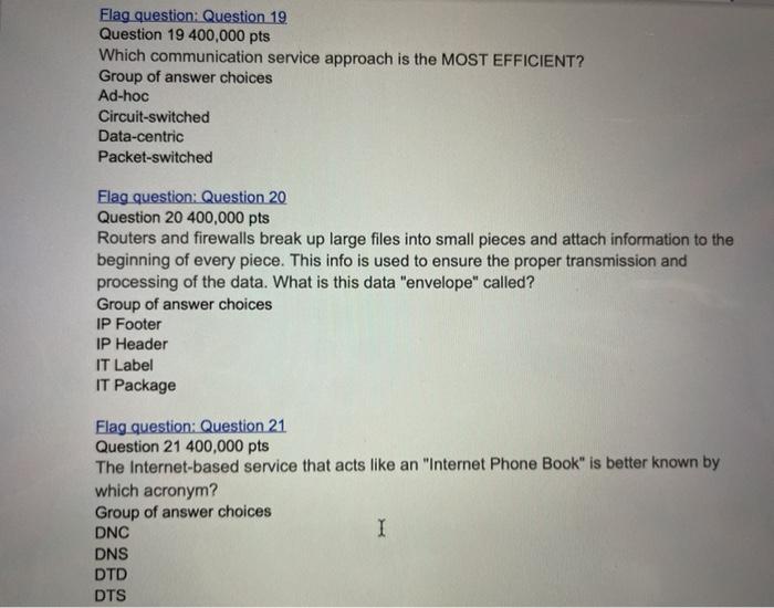Flag question: Question 19 Question 19 400,000