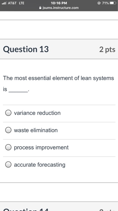 Il AT&T LTE 71% 10:16 PM jsums.instructure.com