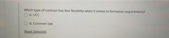 Which type of contract has less flexibility when