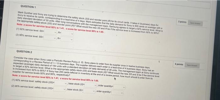 Note: a score for service level 32% is 1.41, a
