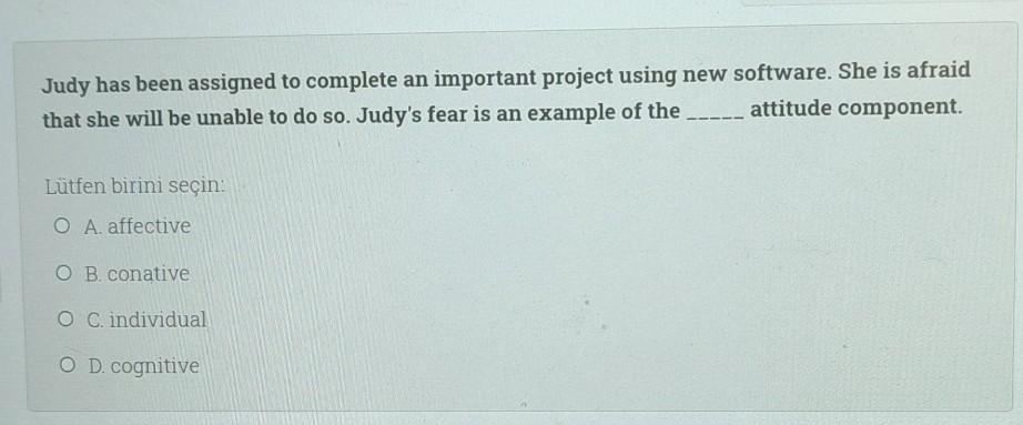 Judy has been assigned to complete an important