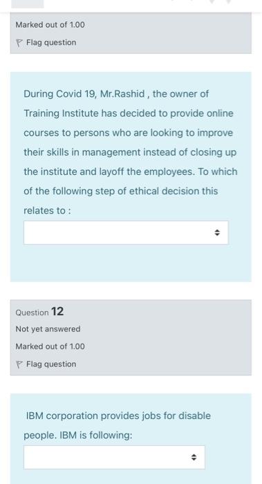 Marked out of 1.00 Flag question During Covid 19,