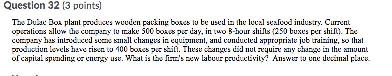 Question 30 (3 points) You are in charge of