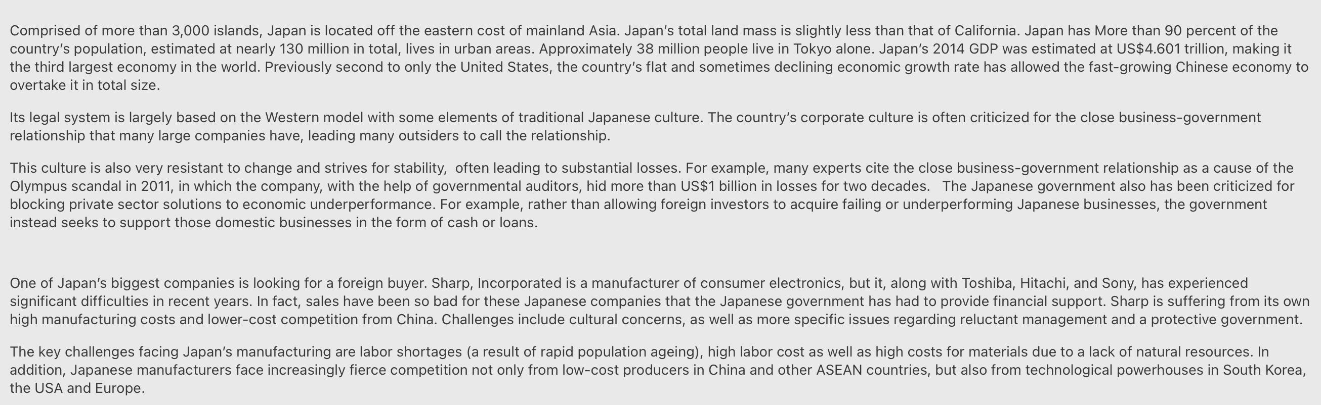 Comprised of more than 3,000 islands, Japan is