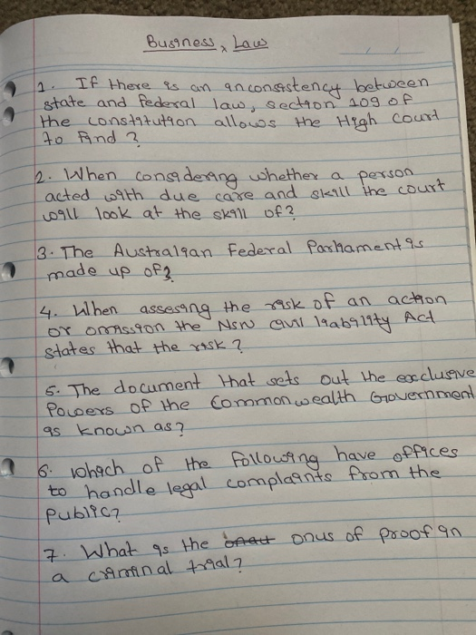 Business Law 1 If there as an anconastency