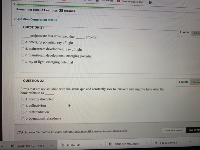 m u mework how to create pivo... Remaining Time: