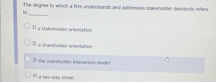 The degree to which a firm understands and