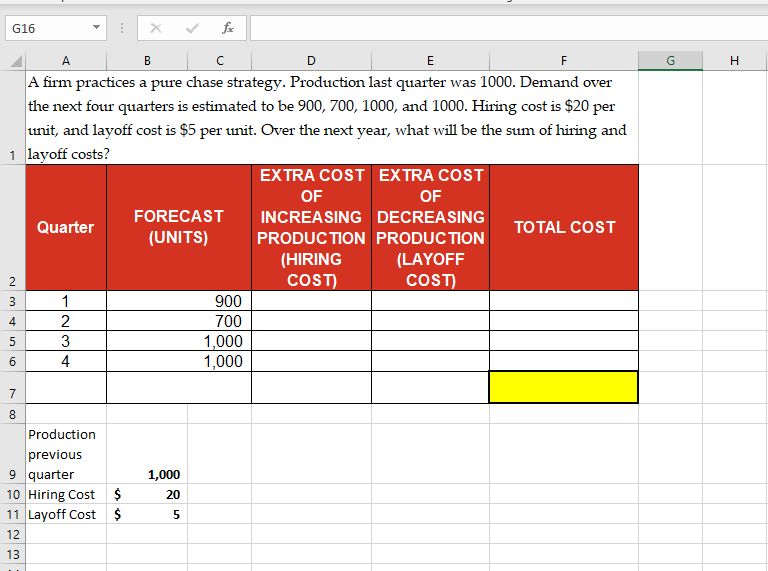 G16 - X fac A B C D A firm practices a pure chase