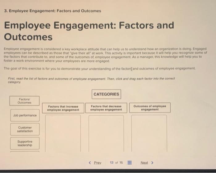 3. Employee Engagement: Factors and Outcomes