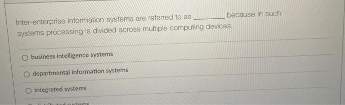Inter-enterprise information systems are referred