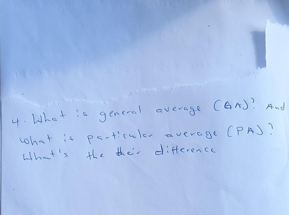 What is general average(GA)?and what is