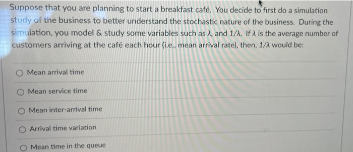 Suppose that you are planning to start a