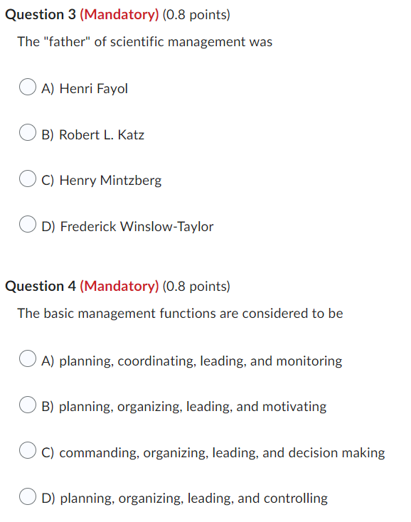 Question 3 (Mandatory) (0.8 points) The "father"