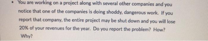 You are working on a project along with several